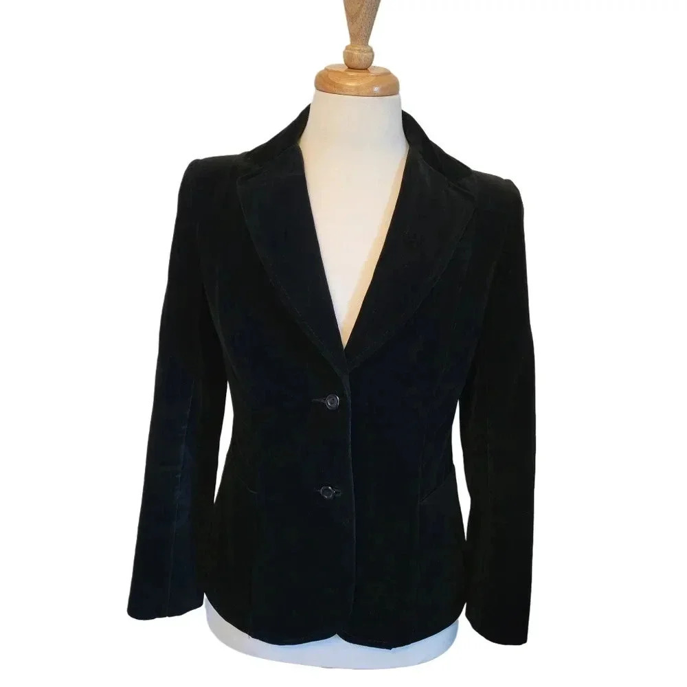 Vintage Black Velour Blazer